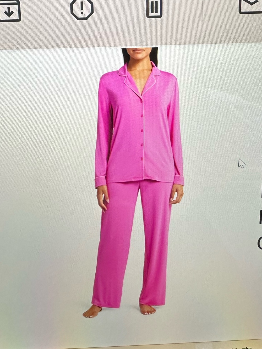 Nordstrom Moonlight Eco Knit Pajamas in purple orchid size XL